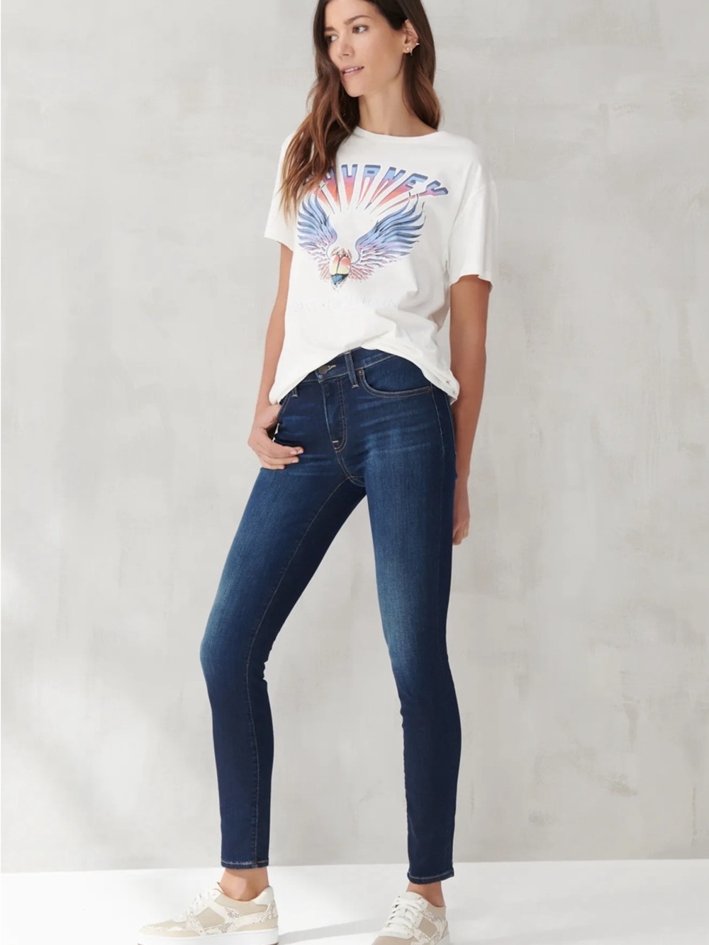 Lucky Brand Ava Mid Rise Skinny Jeans Dark Blue Wash Size 8/29